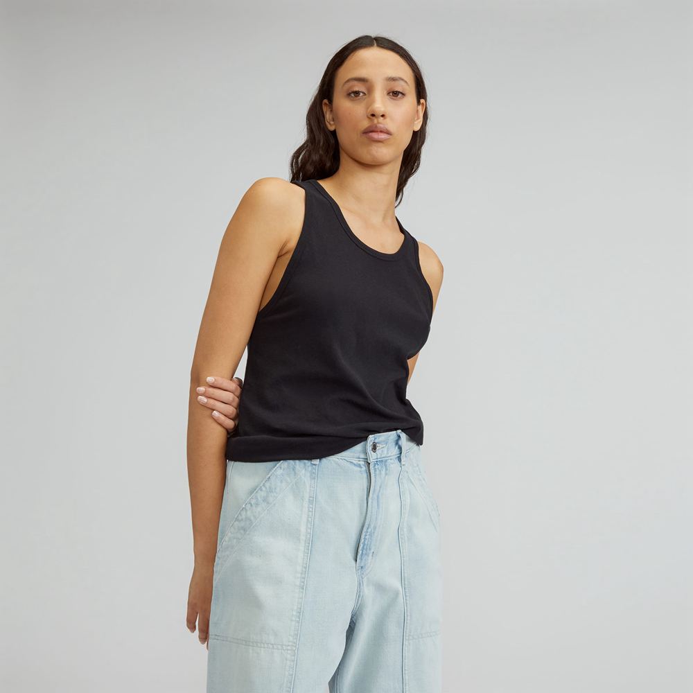 Debardeur Everlane The Air Racerback Noir Femme | FAM-25638980