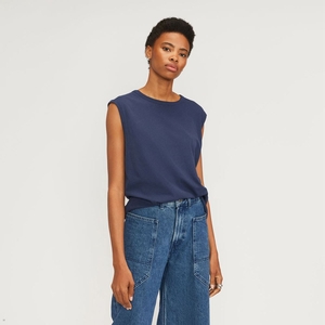 Debardeur Everlane The Air Muscle Bleu Marine Femme | HVE-52570207