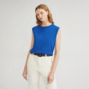 Debardeur Everlane The Air Muscle Bleu Femme | HWQ-60824515