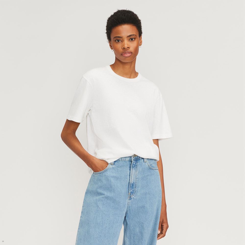 T Shirts Everlane The Everyone Recycled Graphique Blanche Femme | RAX-45933914