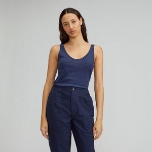 T Shirts Everlane The Air Cami Bleu Marine Femme | DTU-31750556