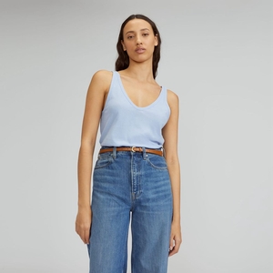 T Shirts Everlane The Air Cami Bleu Femme | GOC-44910179