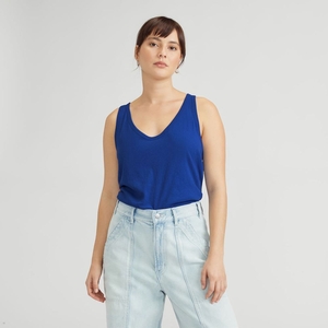 T Shirts Everlane The Air Cami Bleu Femme | CRS-71990224