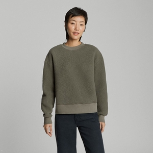 Chandails Everlane The Renew Teddy Oversized Crew Grise Femme | PMD-12136400