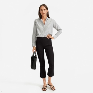 Chemises Everlane The Silky Coton Relaxed Grise Blanche Femme | ZVZ-49060845