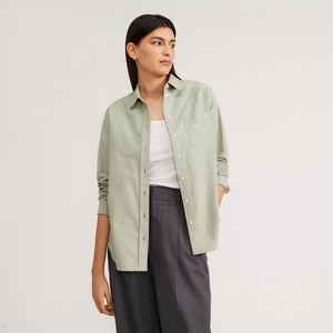 Chemises Everlane The Relaxed Oxford Vert Olive Femme | DAY-77383797