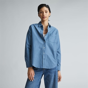 Chemises Everlane The Relaxed Oxford Bleu Femme | EDD-20278062