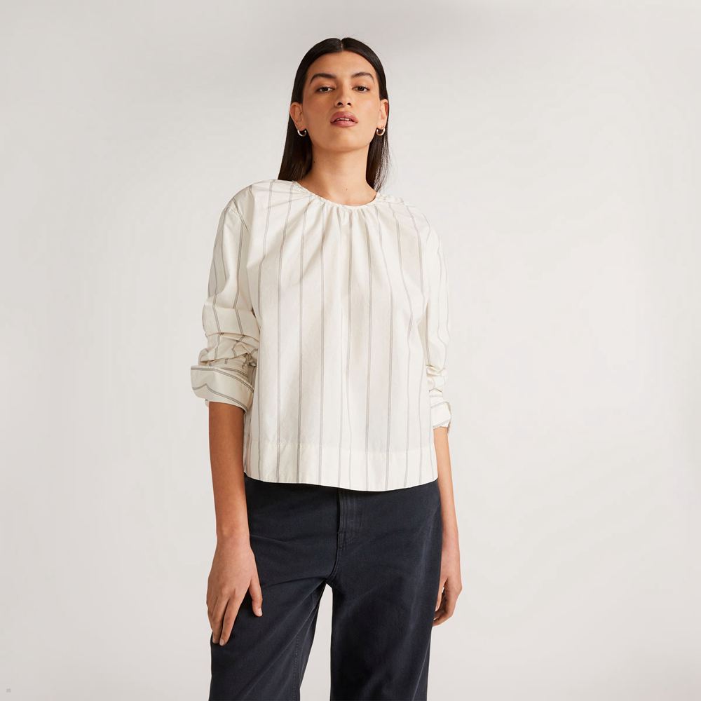 Chemises Everlane The Poplin Breeze Beige Femme | BVY-41076905