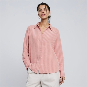 Chemises Everlane The City Stripe Rose Femme | IBK-17352395