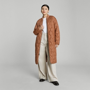 Vestes Everlane The Renew Long Liner Marron Femme | EQT-08531229