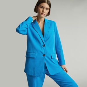 Blazer Everlane The Tencel? Oversized Bleu Femme | IQC-99961787