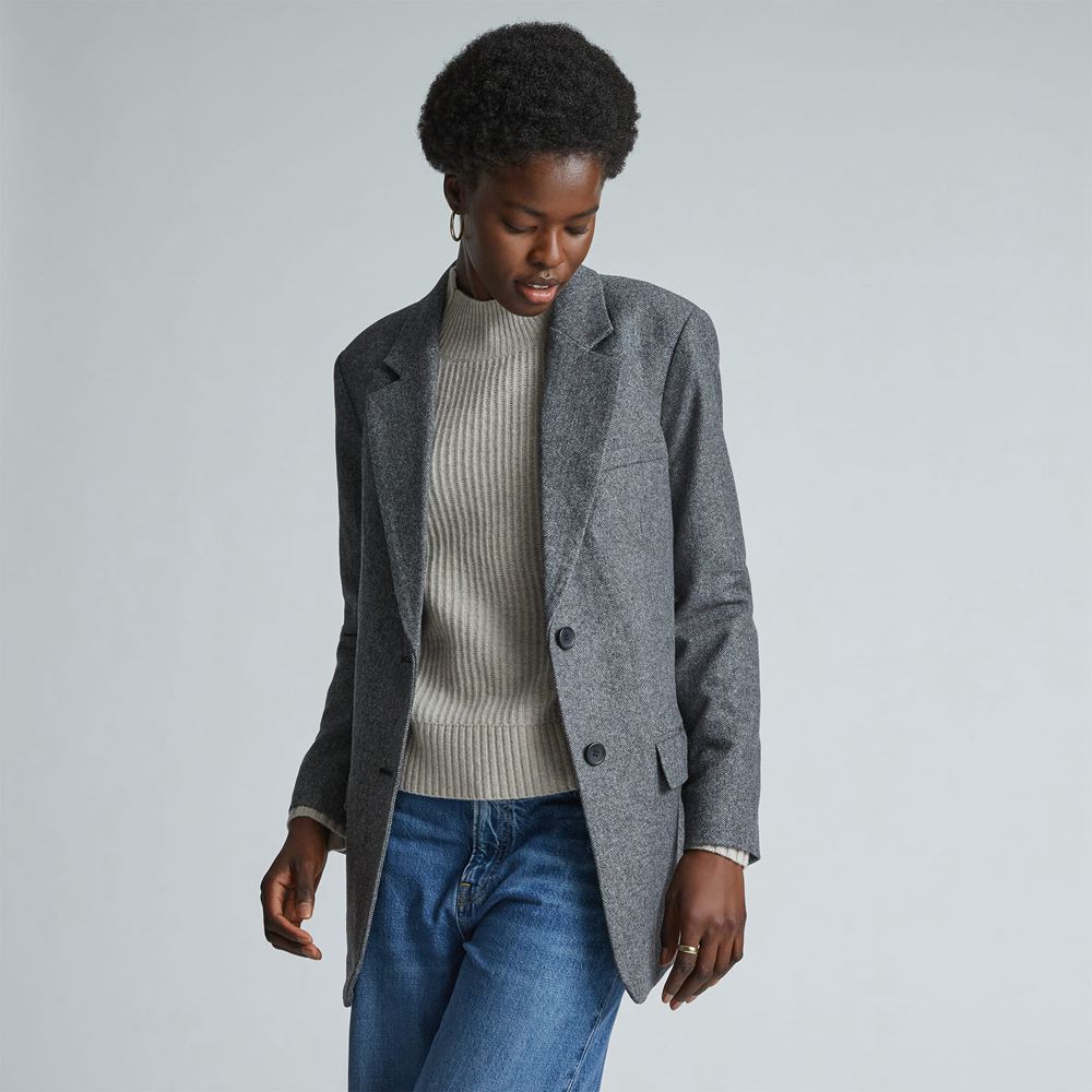 Blazer Everlane The Oversized Grise Femme | LBF-13147188