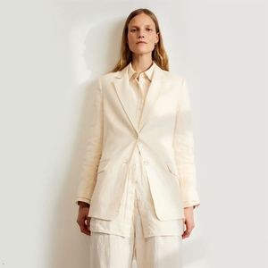 Blazer Everlane The Linen Oversized Beige Femme | GYG-62614625