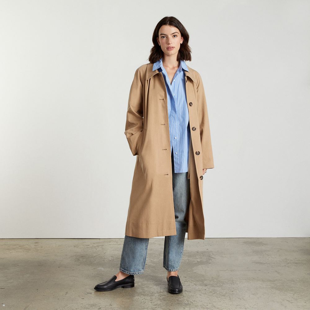 Manteaux Everlane The Gathered Drape Trench Marron Femme | SSL-16470944