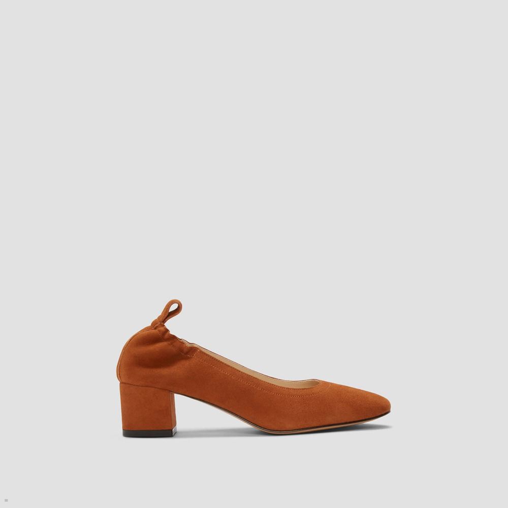 Talons Everlane The Italian Cuir Day Marron Foncé Femme | HRS-04055797