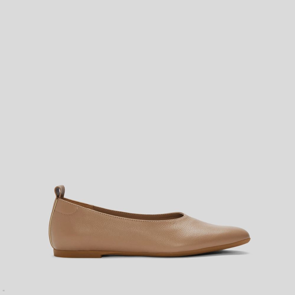 Ballerine Everlane The Italian Cuir Day Glove Beige Femme | BUU-33272292