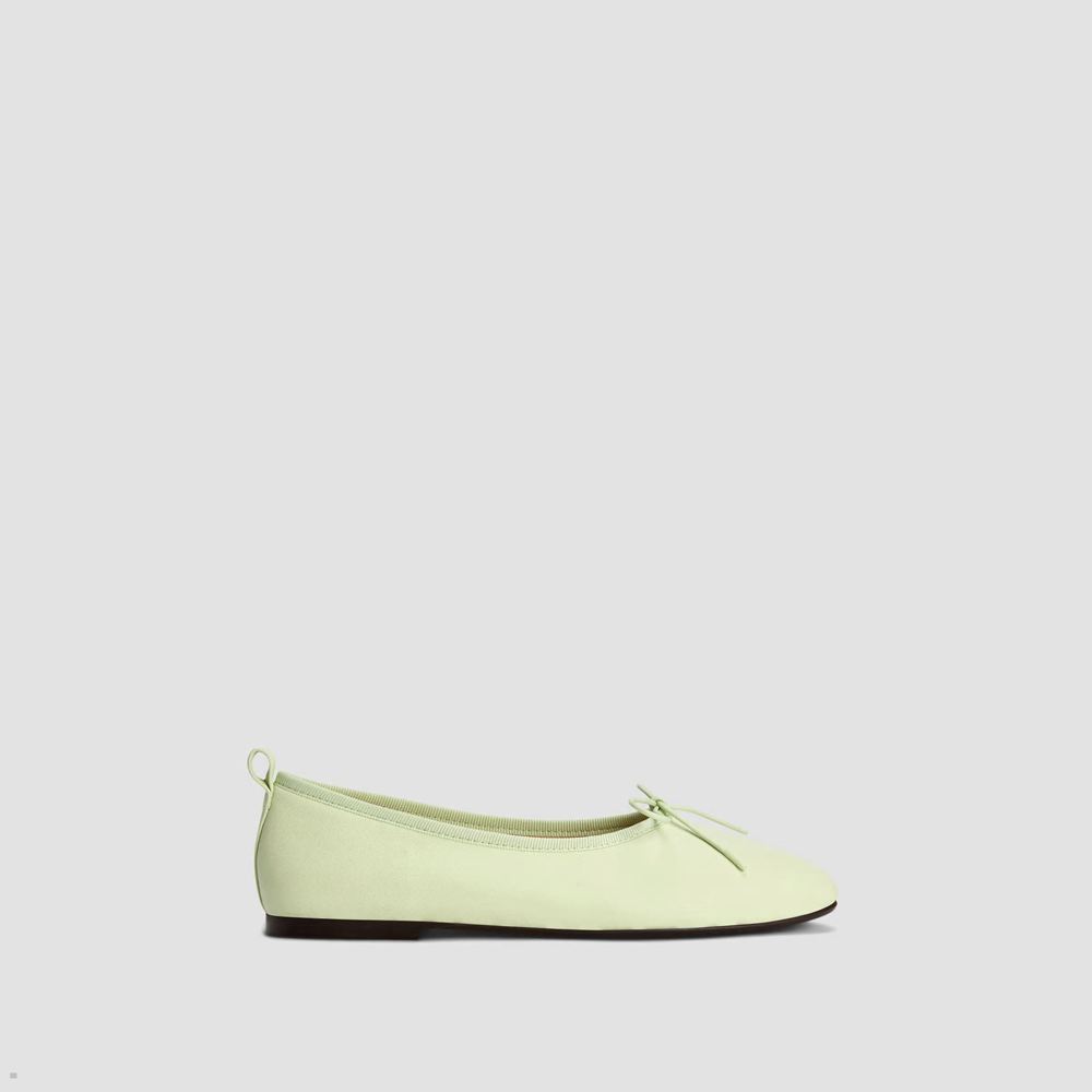 Ballerine Everlane The Italian Cuir Day Vert Femme | DJA-99748249