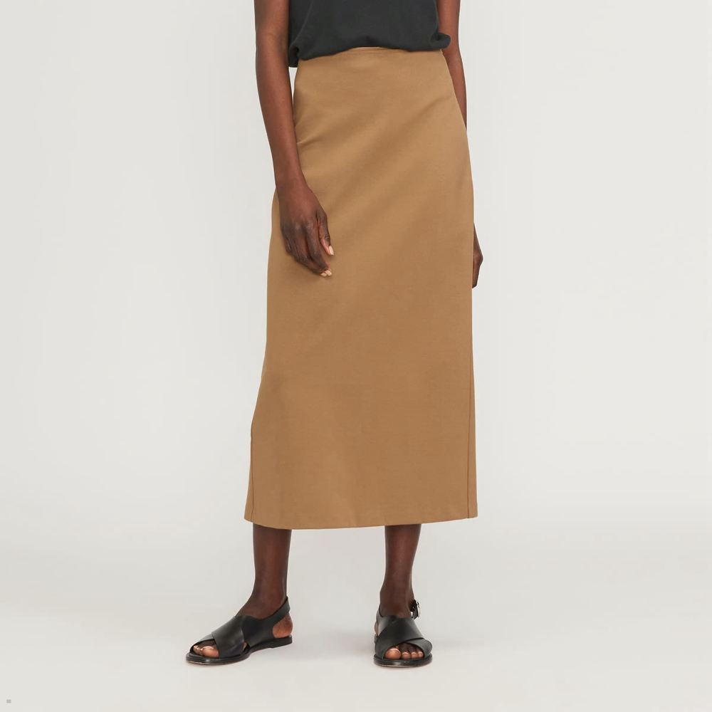 Jupes Everlane The Dream Maxi Marron Femme | TSG-88062979