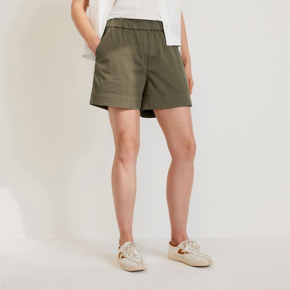 Shorts Everlane The Easy Vert Olive Femme | KYZ-88776600