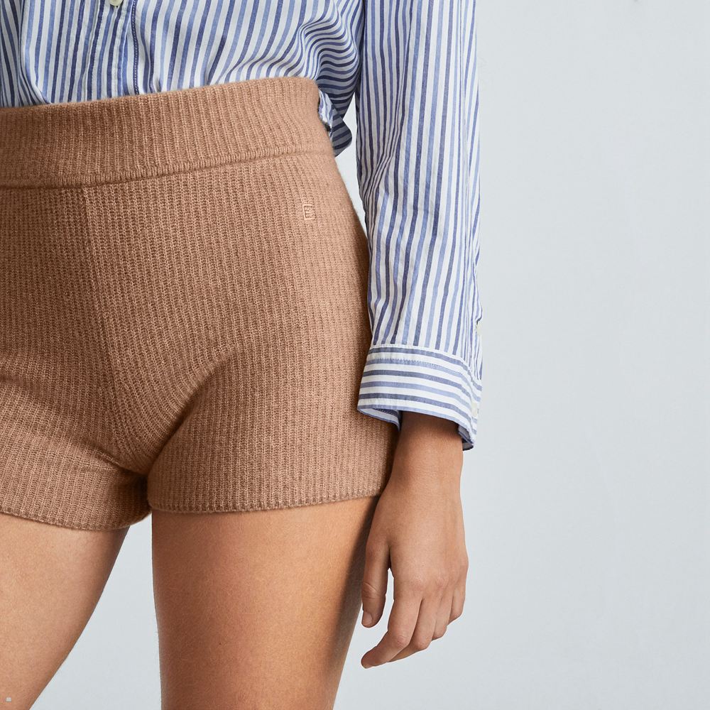 Shorts Everlane The Cozy-Stretch Marron Femme | KDC-17056946