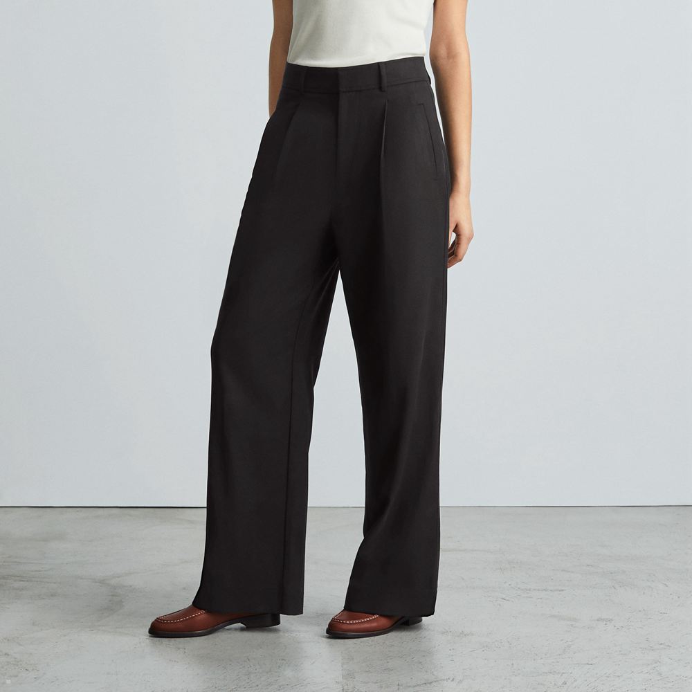 Pantalon Everlane The Way-High Drape Noir Femme | HSF-82927097