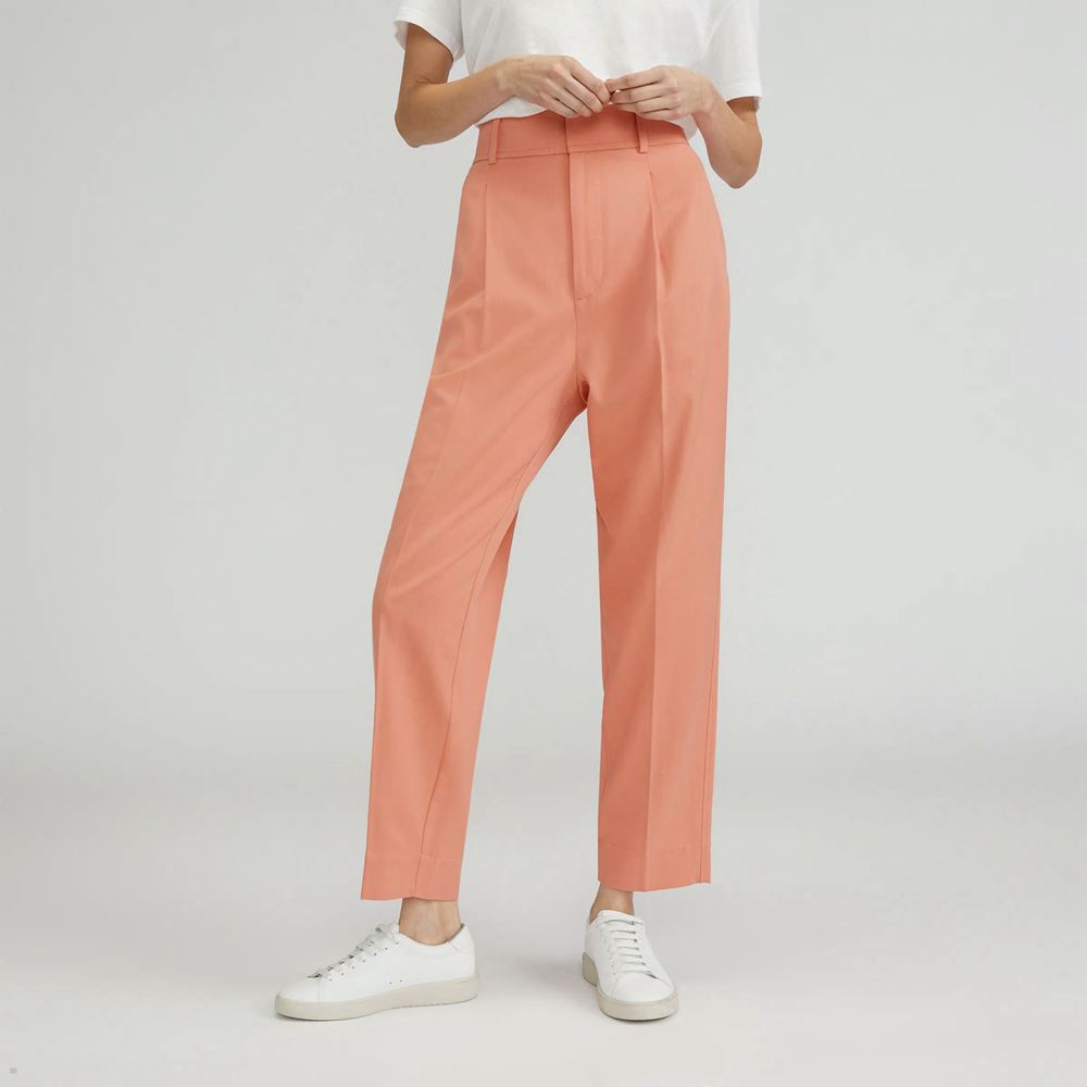 Pantalon Everlane The Tencel? Way-High Taper Rose Femme | KBD-43875372