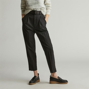 Pantalon Everlane The Tencel? Way-High Taper Noir Femme | KRJ-89977069