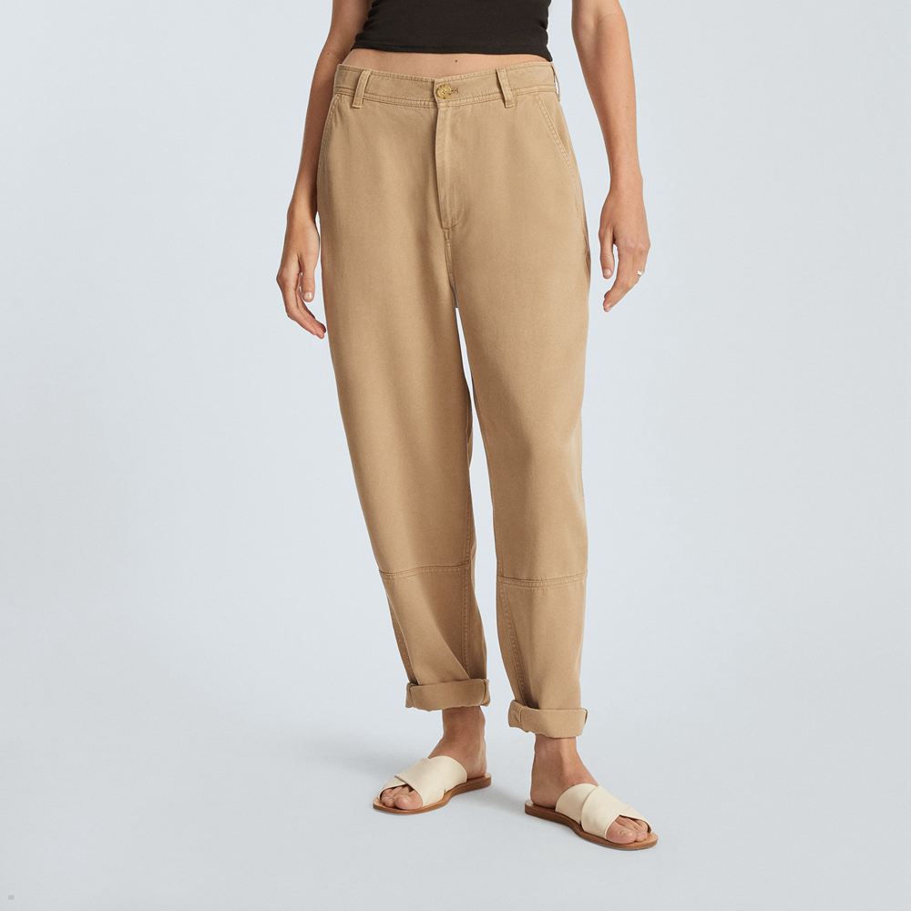 Pantalon Everlane The Relaxed Chino Marron Femme | KUN-33421879