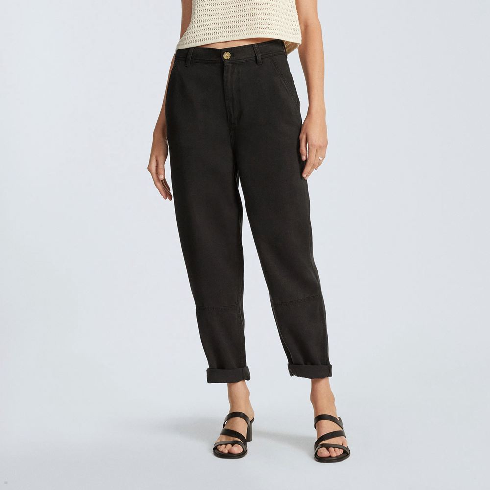 Pantalon Everlane The Relaxed Chino Noir Femme | SNB-60476332