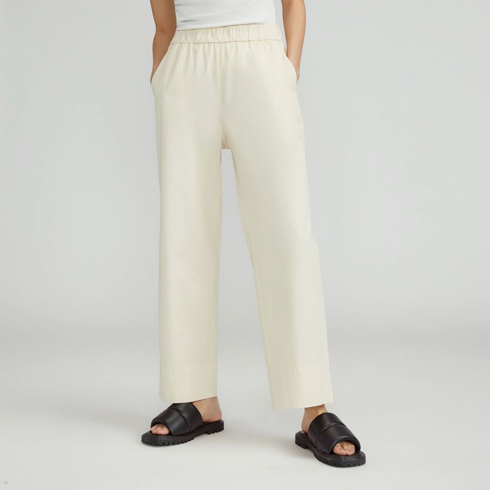 Pantalon Everlane The Easy Blanche Femme | GJD-09288677