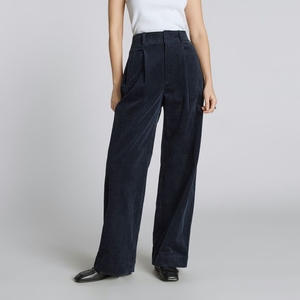 Pantalon Everlane The Corduroy Way-High Drape Bleu Marine Femme | JGA-52001165