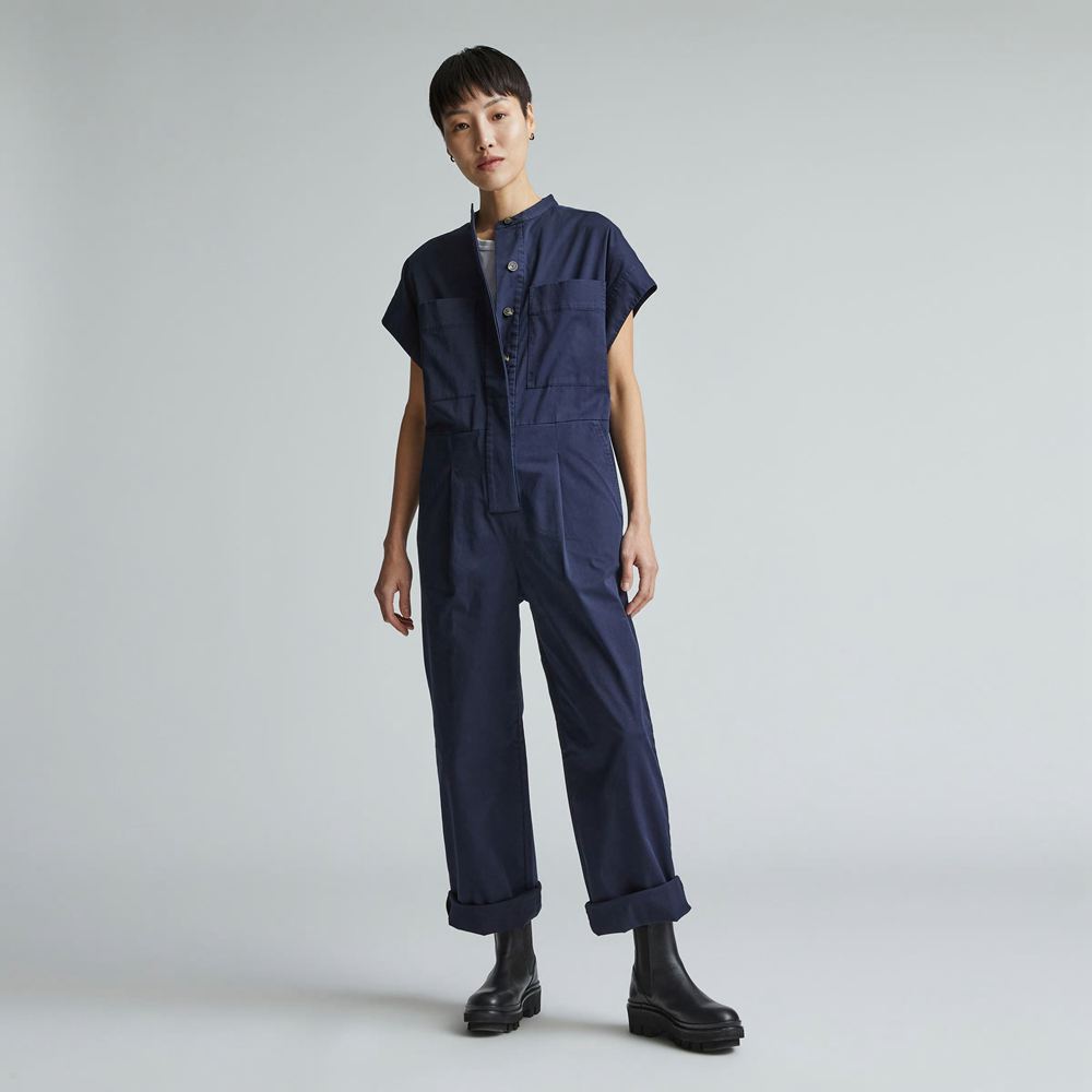 Combinaison Everlane The Easy Workwear Bleu Marine Femme | GXA-74306649