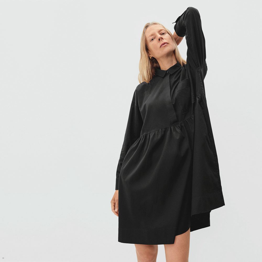 Peignoir Everlane The Field Noir Femme | UIT-10553024