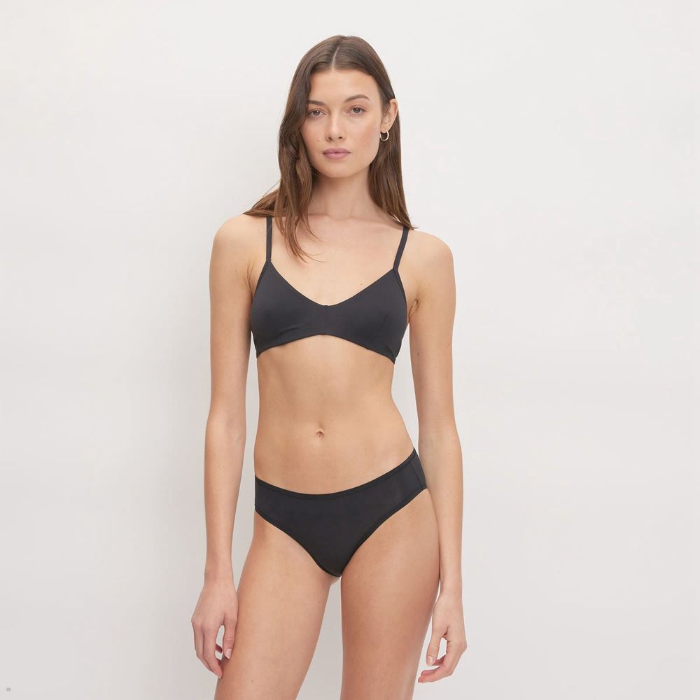 Sous Vêtement Everlane The Coton Hipster Noir Femme | CLT-89006100