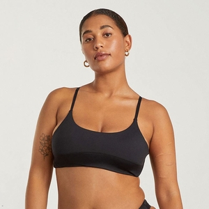 Maillots De Bain Everlane The Scoop-Neck Bikini Top Noir Femme | EOA-33498933