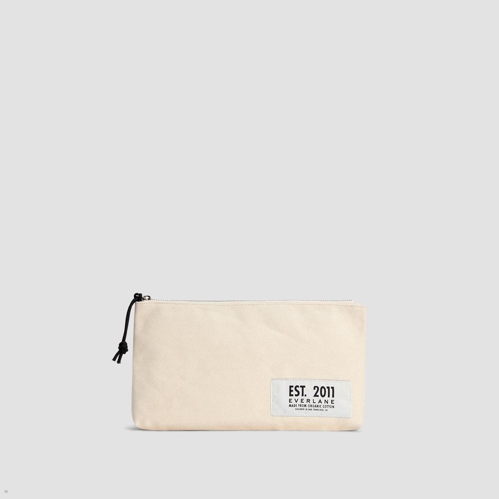 Sacs Everlane The Organic Tela Pouch Beige Femme | EPJ-20623771