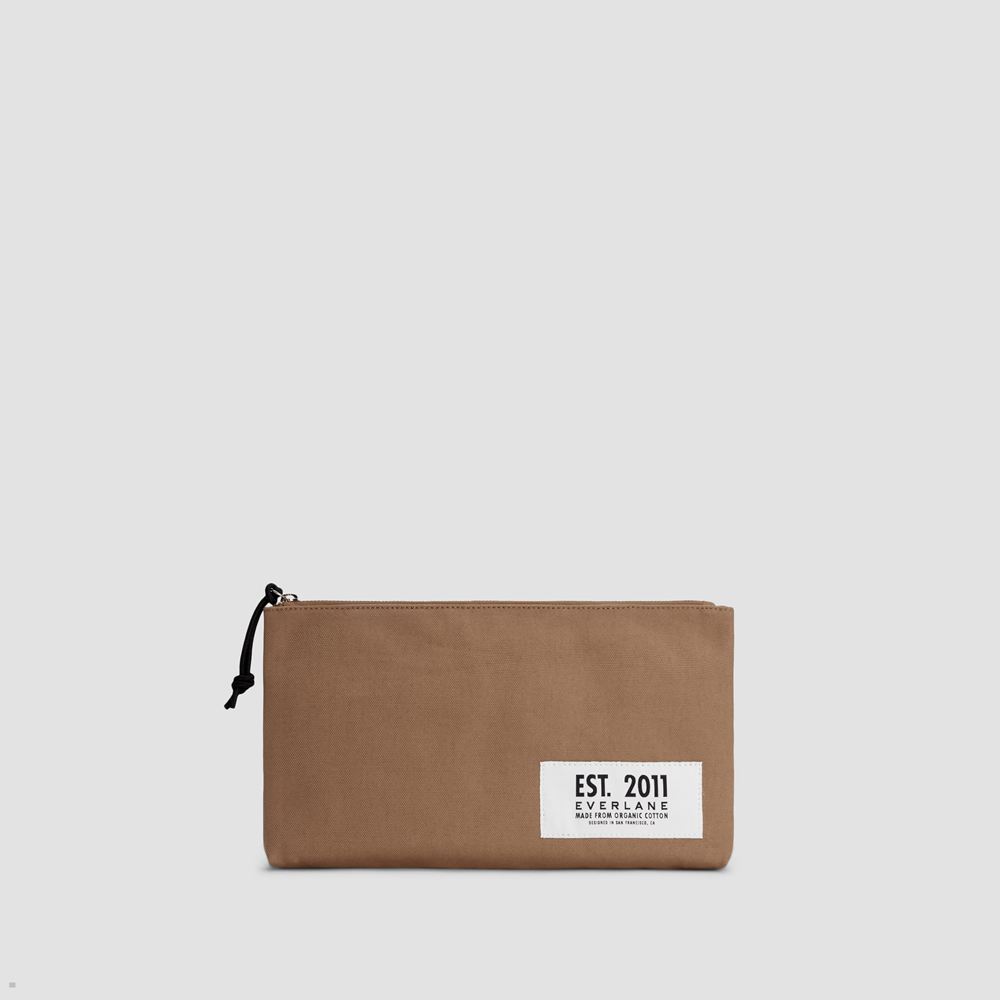 Sacs Everlane The Organic Tela Pouch Marron Femme | BID-12979209