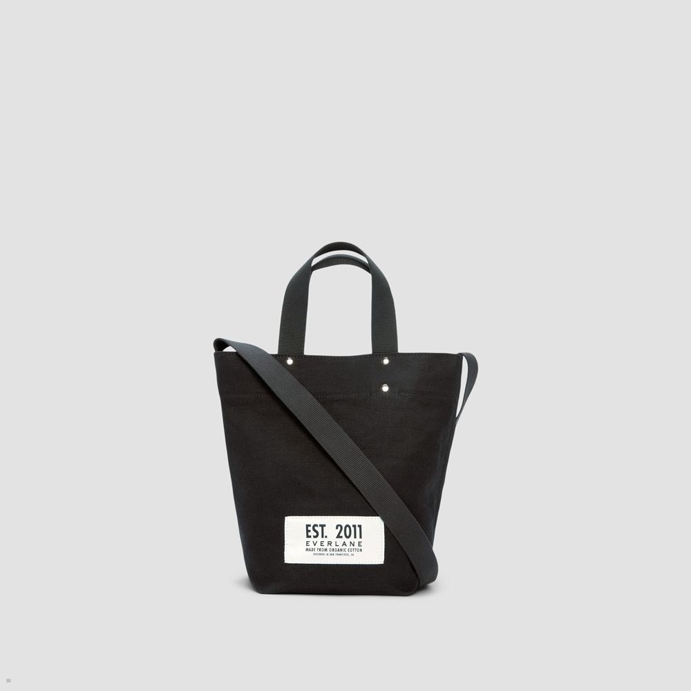 Sacs Everlane The Organic Tela Mini Tote Noir Femme | SBG-33018610