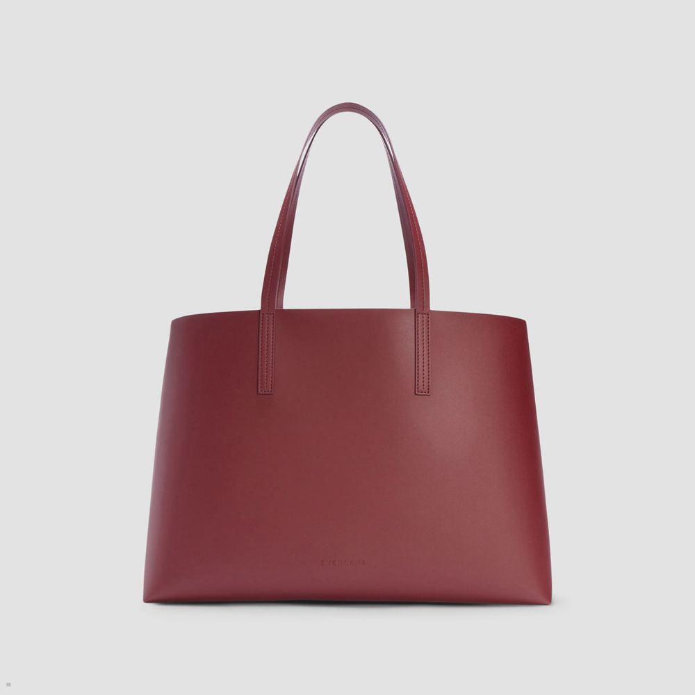 Sacs Everlane The New Day Market Tote Bordeaux Femme | SXJ-22497072