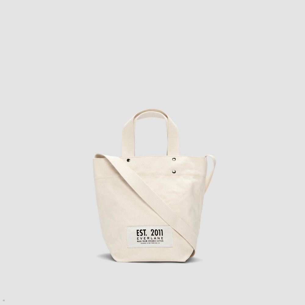 Sacs Everlane The Organic Tela Mini Tote Beige Femme | IDG-27882060