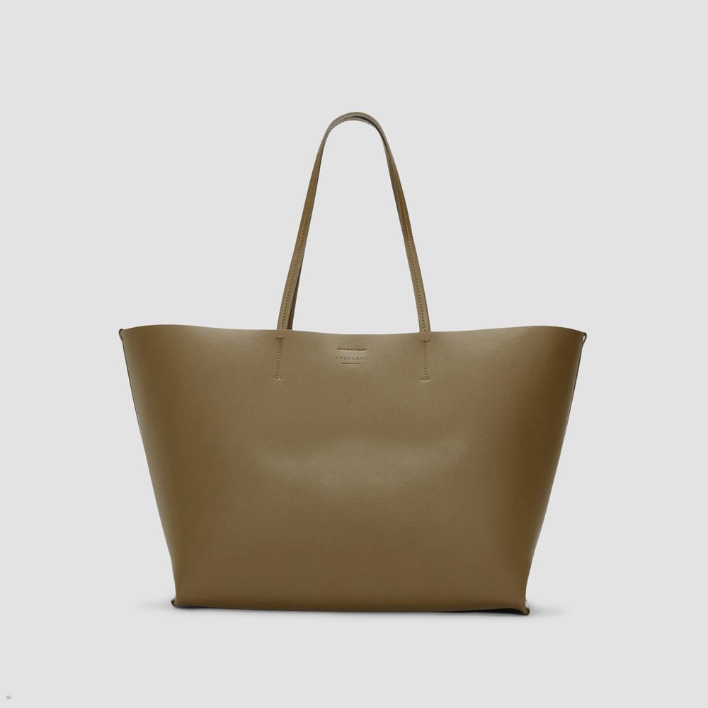 Sacs Everlane The Luxe Italian Cuir Tote Vert Olive Femme | TDI-12159531