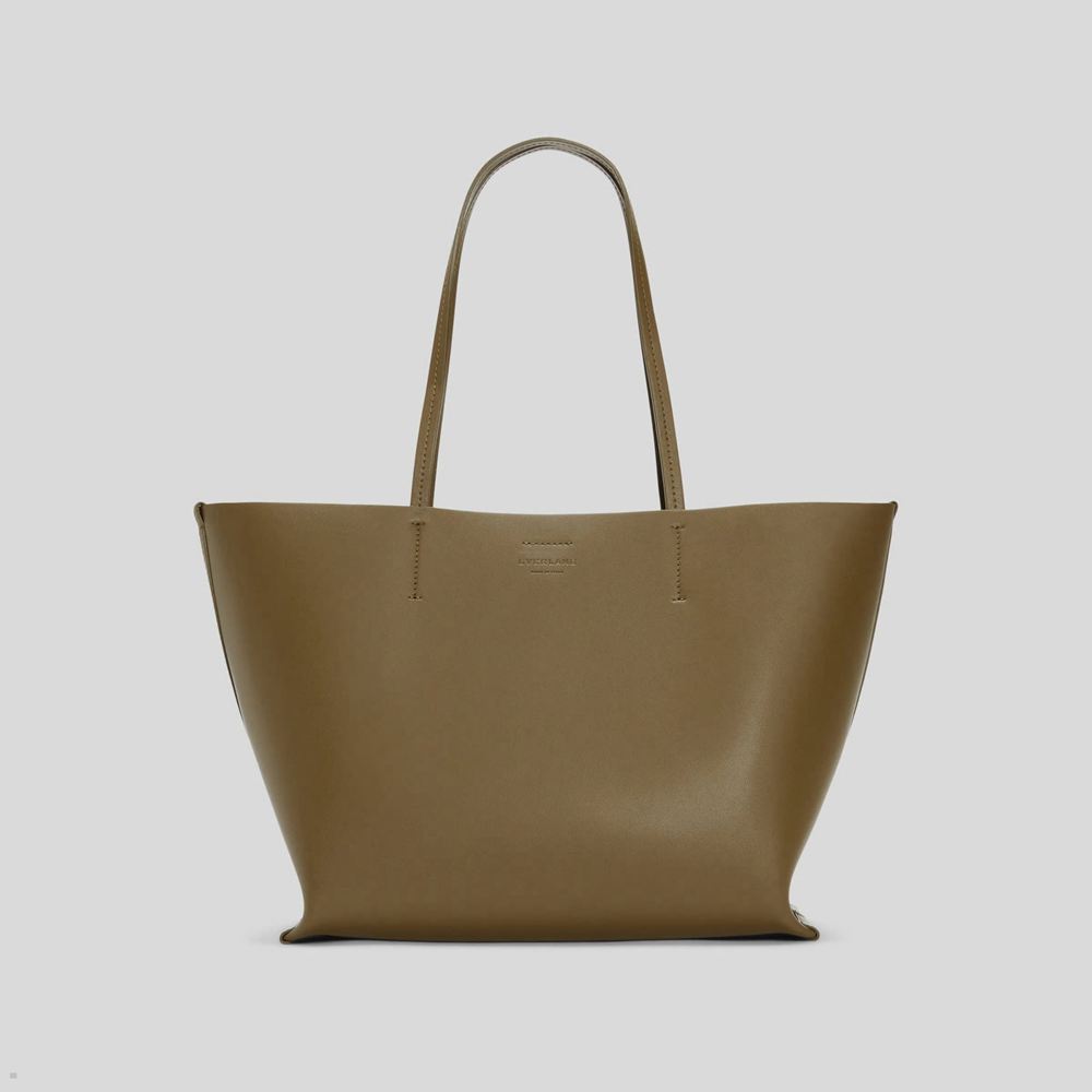 Sacs Everlane The Luxe Medium Italian Cuir Tote Vert Olive Femme | XUU-75935800