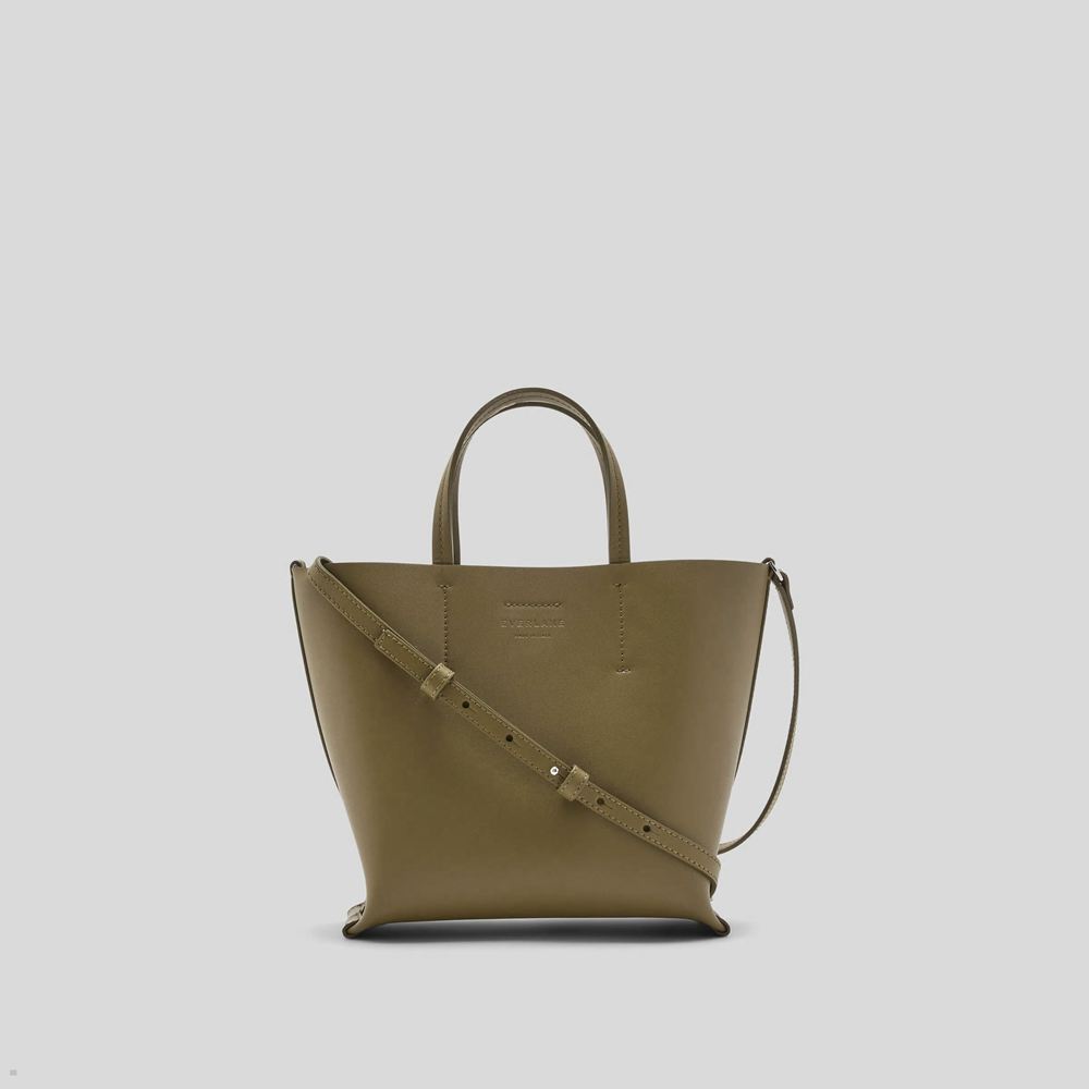 Sacs Everlane The Luxe Italian Cuir Crossbody Vert Olive Femme | PIP-63029865