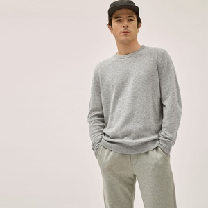 Chandails Everlane The Grade-A Cashmere Crew Grise Homme | BUT-02132777