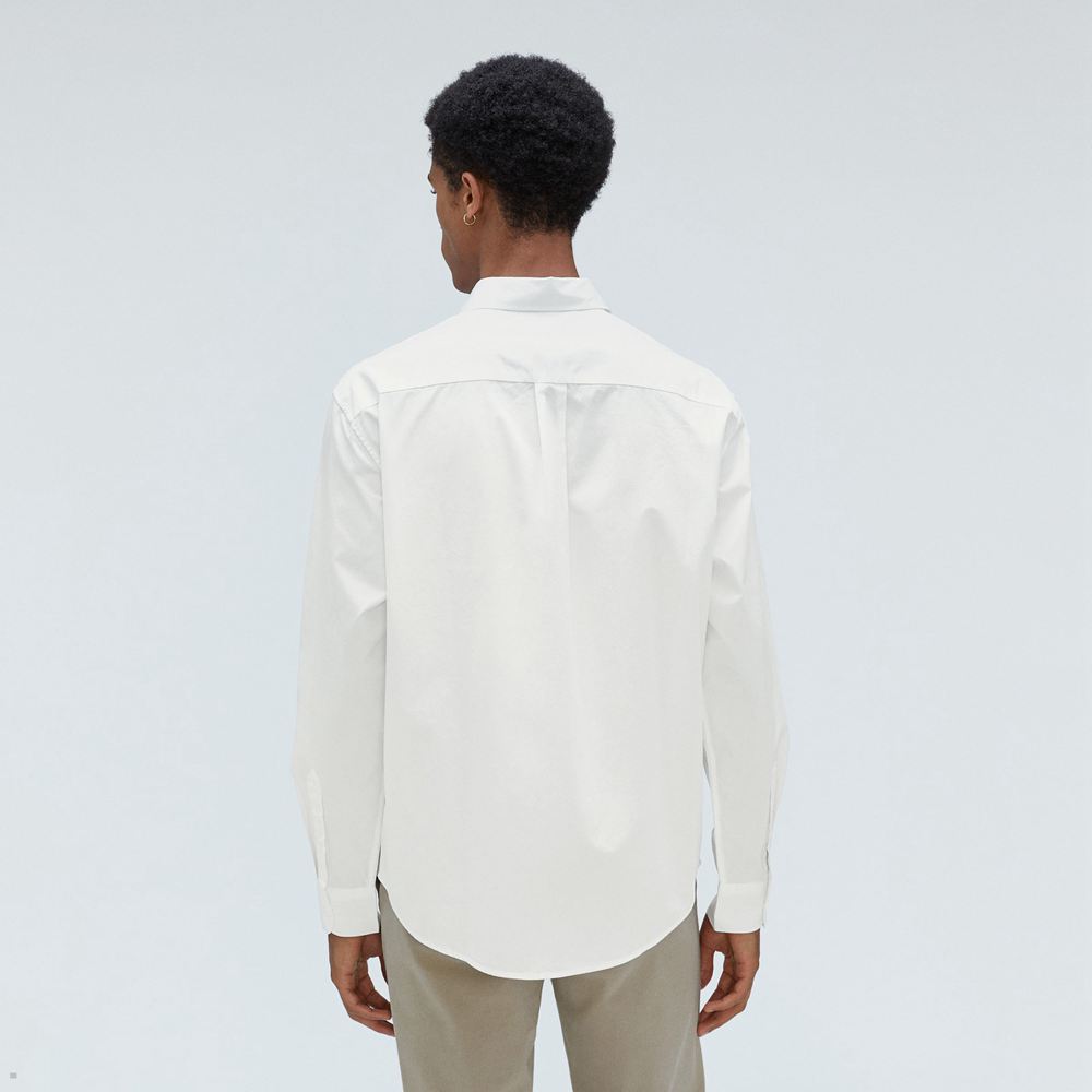 Chemises Everlane The Relaxed Poplin Blanche Homme | WJP-79094796