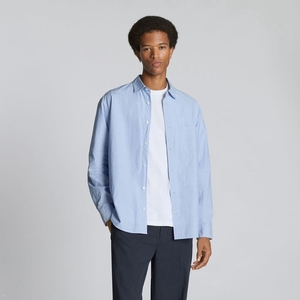 Chemises Everlane The Relaxed Poplin Bleu Homme | TTK-60512882