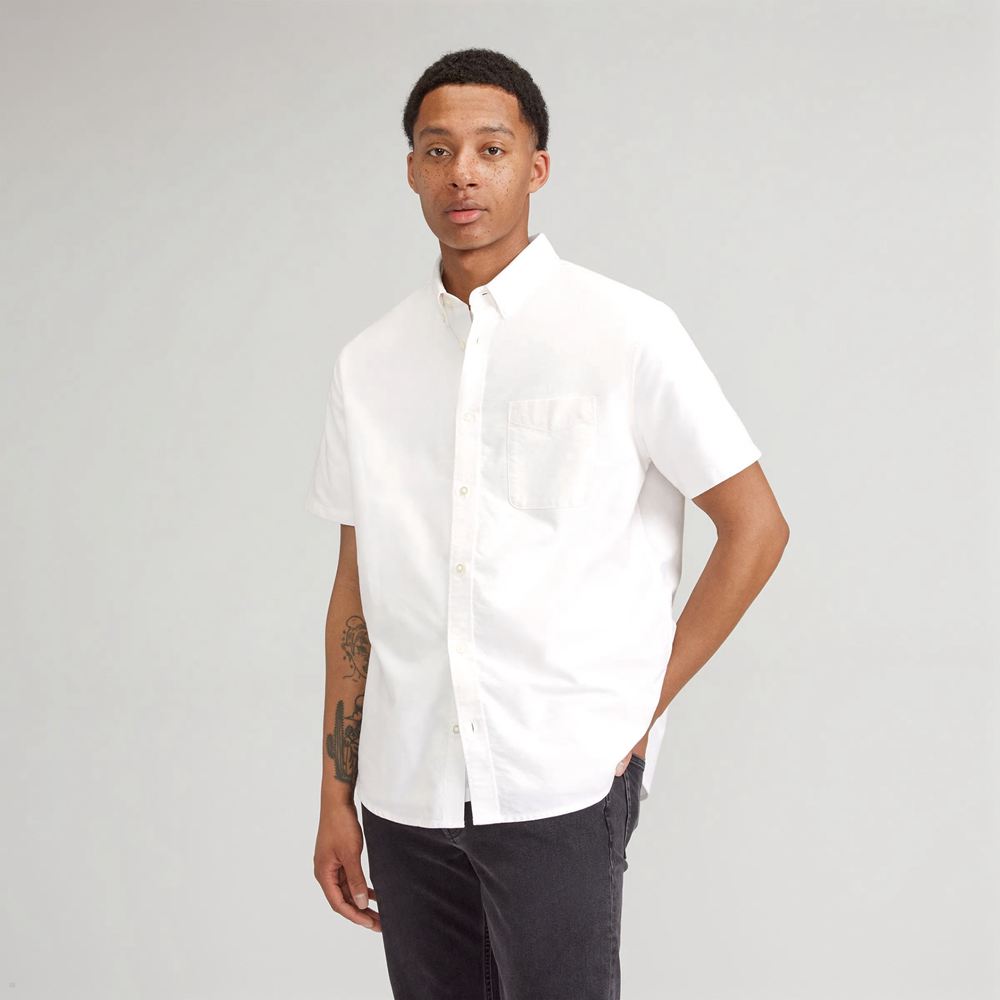 Chemises Everlane The Organic Corta Sleeve Oxford Blanche Homme | NXP-87486365