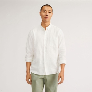 Chemises Everlane The Linen Standard Fit Blanche Homme | LRL-39701131