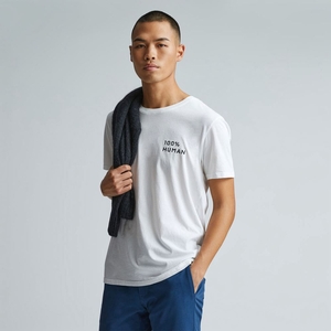 T Shirts Everlane The 100% Human Crew Blanche Homme | UVZ-48403665