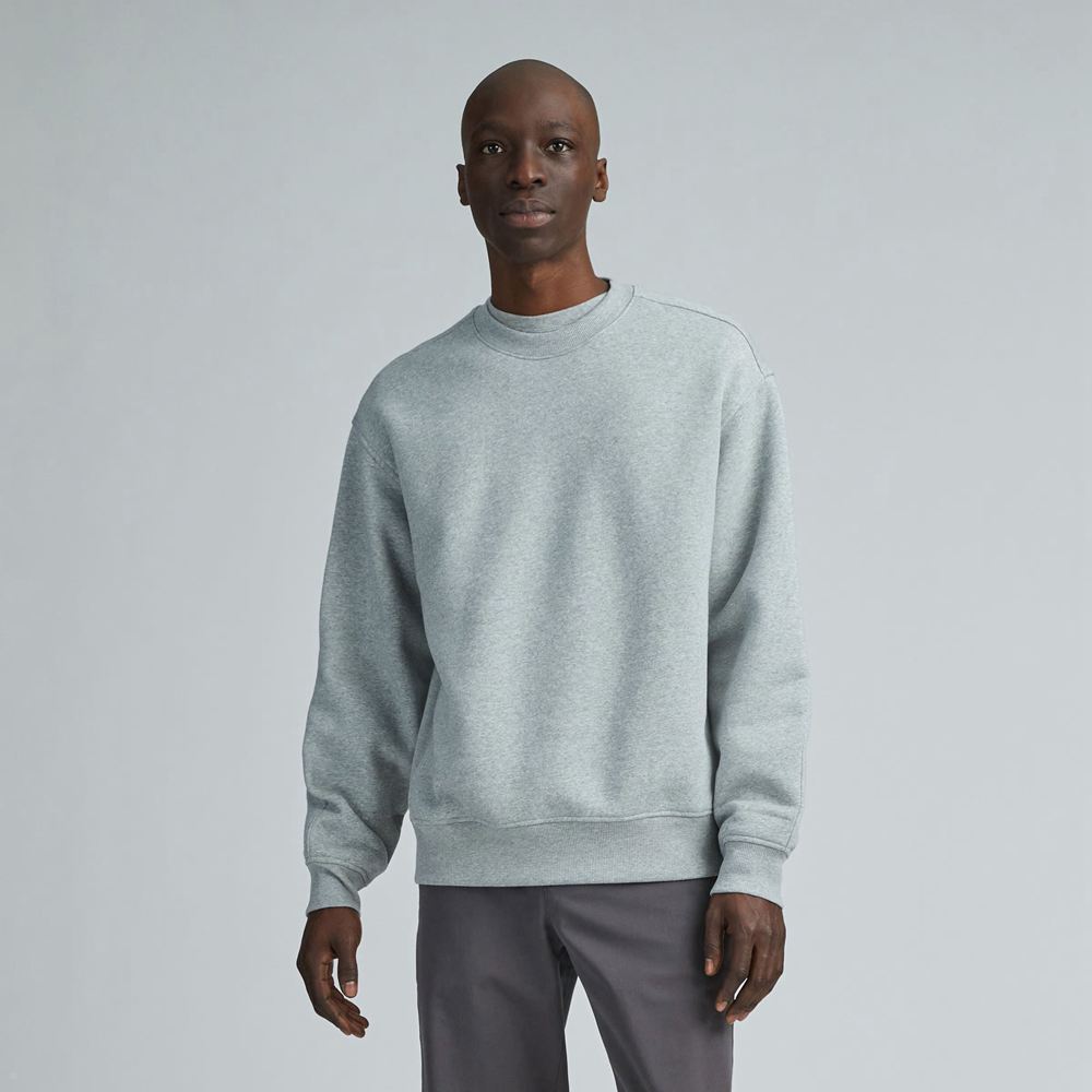 Sweats Everlane The Retrack Crewneck Grise Homme | FJR-19279930